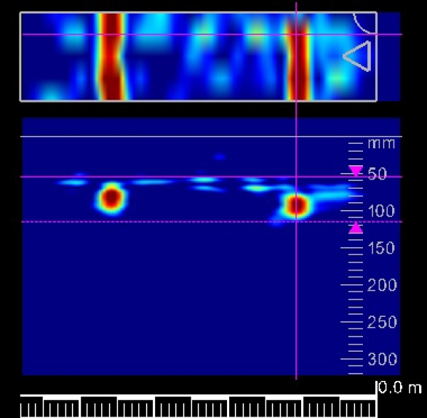 本日の現場【コンクリート内部調査（レーダー探査）】